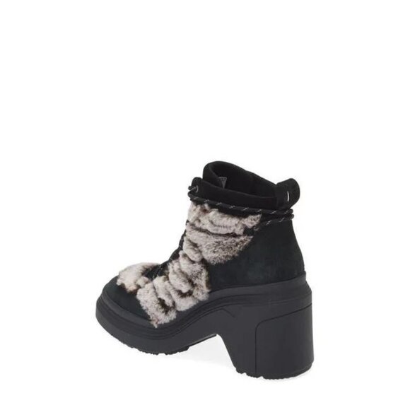 Hunter Women's Faux Fur Hiking Boots - Mid Lace Up, Size 7 US, New with Tag - Picture 4 of 8